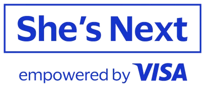 She's Next empowered by Visa logo – Visa program empowering women entrepreneurs